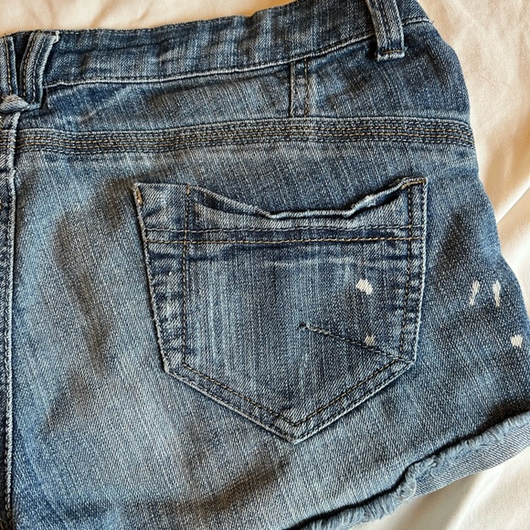 Blue Asphalt Denim Shorts - Embroidered - size 7 - Picture 5 of 6